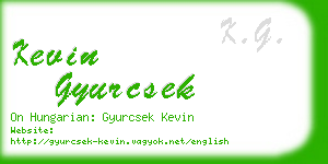 kevin gyurcsek business card